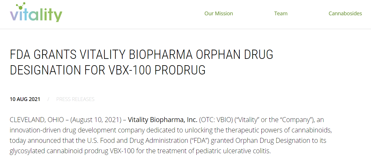 奥来恩医药-Vitality官网